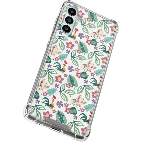 Disney Princess Moana Pua and Heihei Pattern Galaxy A15 5G Clear Case